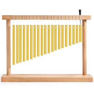 lot 44373 image: Suwimut 20-NOTE Bar Chime, Single-row Table Top Wind Chime, 20 Bars Musical Percussion Instrument with Mallet for Ornament Classroom Office Decoration, Kids Educational Gift - Retail $29