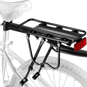 lot 44401 image: YONTUO Rear Bike Rack,115 LB Capacity Solid Bearings Bike Cargo Rack wFender & Large Size Reflective,Quick Release Mountain Road Bicycle Rear Racks,Universal Bike Luggage Touring Carrier Rack - Retail $34