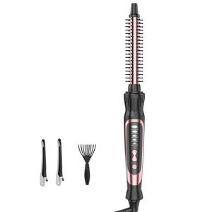 lot 44403 image: Thermal Brush, Heated Round Brush & Small Curling Iron with Ceramic Ionic Technology, 12 inch for Volumizing & Styling, Travel-Friendly Hot Comb with Adjustable Temperature Rose Gold 0.5 inch - Retail $34