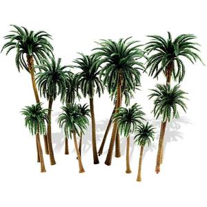 lot 44405 image: Miniature Model Palm Trees for Dioramas, DIY Crafts (5 Sizes, 15 Pieces) - Retail $14
