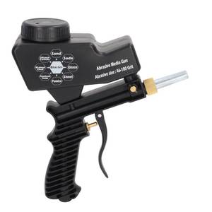 lot 44409 image: Air Sand Gun, Handheld Sandblaster, Removal Glass Etching, 70-150 PSI Working Pressures Sandblasting Gun, Air Sand Kit for Air Compressor Blasting Spray Gun - Retail $37