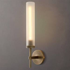 lot 44424 image: SYBDZSWJ Modern Hardwired Frosted Glass Bathroom Wall Sconces, Handmade Knurled Brass Wall Light Fixture,Modern Vanity Light for Living Room,Hallway, Bedroom, 20 Indoor Wall Lamp, Bulb Included