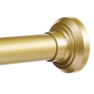 lot 44433 image: ENJOYBASICS Gold Shower Curtain Rod 30 to 76 Inches, 1 Inch Stainless Steel Adjustable Spring Tension Rods No Drill for Bathroom, Closet, Window, Room Divider, Never Rust, Non Slip - Retail $20