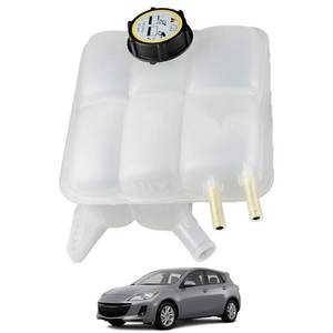 lot 44434 image: YzusGomumu Front Engine Coolant Reservoir Tank with Cap Compatible with 2004-2013 Mazda 3, 2009-2013 Mazda 3 Sport, Coolant Tank Replaces LF5015350 5M5H8K218AA - Retail $22