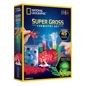 lot 44991 image: National Geographic Gross Science Kit - 45 Gross Science Experiments- Dissect a Brain, Make Slime, Creepy STEM Project for Boys and Girls, Birthday Gifts for Kids 8-12 (Amazon Exclusive) - Retail $30