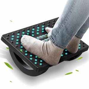 lot 22041 image: CasaZenith Foot Rest for Under Desk at Work - Ergonomic Foot Stools for Under Office Desk - Rocking Footrest with Roller Massager - Leg Rest for Chair, Computer Gaming -13 L x 9.6 W x 5 H - Retail $10