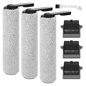 lot 22050 image: YYDSLEE Accessory Set for Tineco iFLOOR 5 Breeze Wet and Dry Vacuum Cleaner Replacement Parts 4Pieces Accessories 1 Roller Brushes  31HEPA Filters  1 Cleaning Brush - Retail $25