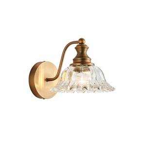 lot 22053 image: XIEDUN Vintage Wall Sconces Brass Wall Sconces 1 Light Wall Lights for Living Room - Retail $50