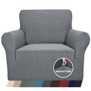 lot 22087 image: ZNSAYOTX 1 Piece Jacquard Chair Slipcovers for Living Room High Stretch Chair Covers with Arms Anti Slip Pets Friendly Couch Sofa Armchair Cover Furniture Protector (Chair, Light Grey) - Retail $23