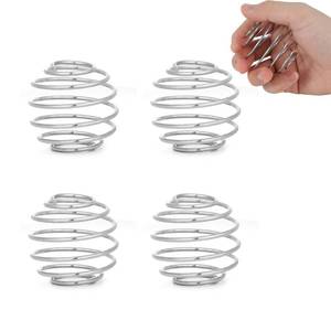 lot 29863 image: BooMetCheer 4 Pcs 2.1-Inch Large Size Shaker Balls for Protein Shakes,Milkshake and Salad Dressing,304 Stainless Steel Shaker Ball - Retail $6