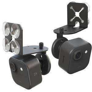 lot 29877 image: 2-in-1 Metal Camera Mount for Blink Outdoor 4 & Blink Mini, 2026 Upgrade Big Suction with 360° Adjustable Bracket, Window Suction or Screw Wall Mount, Heavy Duty, Black (2-Pack) - Retail $24