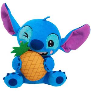 lot 29879 image: Disney Stitch Small Plush Stitch and Pineapple, Stuffed Animal, Blue, Alien, Kids Toys for Ages 2 Up by Just Play - Retail $10
