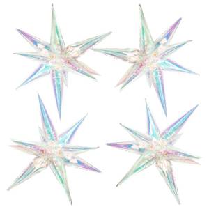 lot 29888 image: Tellpet Star Balloons, 50 Pcs Star Balloons 12 Spike Foil Explosion Party Balloons for Decoration Birthday Wedding Decorations - Retail $13