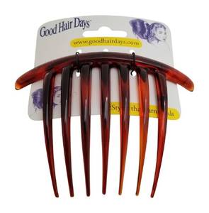 lot 29892 image: Good Hair Days French Twist Comb 7 Tooth Curved Styling Comb for Elegant Updos, Bridal Jewelry & Hair Pin Accessories in Daily & Wedding Tortoise Shell - Retail $8