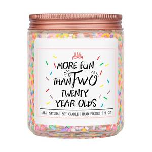 lot 31623 image: Homsolver 40th Birthday Gifts for Women, Perfect Ideas Birthday Decorations Candle Gift for Mom, Friends, Wife, Sister, Vanilla Cream Scent Handmade Aromatherapy Candles - Retail $14
