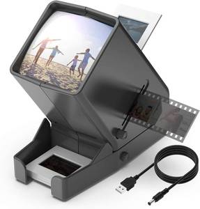 lot 45012 image: DIGITNOW35mm Slide and Film Viewer, 3X Magnification LED Lighted Illuminated Viewing,USB PoweredBattery Operation-for 35mm Slides & Positive Film Negatives(4AA Batteries Included) - Retail $28