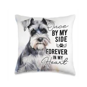 lot 45087 image: Dog Death Sympathy Gift Pet Memorial Miniature Schnauzer Throw Pillow - Retail $22