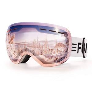lot 45095 image: FONHCOO Ski Goggles for Men Women,Anti-Fog OTG Snow Snowboard Glasses with Detachable Lens for Skiing Skating,UV Protection Anti-Glare Pink - Retail $20