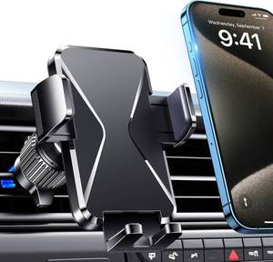 lot 45118 image: Qifutan Cell Phone Holder for Car Mount Car Vent Phone Mount, 360° Rotatable, Hands-Free Air Vent Holder for iPhone Smartphones Camera Mounts(4-7 Inch) - Retail $14