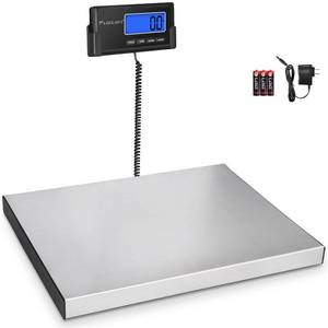 lot 61775 image: Fuzion Digital Shipping Scale for Packages 330lb x 0.1lb, Heavy Duty Weight Scale for Postage, Stainless Steel Large Platform, Commercial Scale for Business, Postal Scale for ParcelSmall Dog