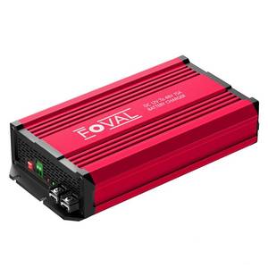 lot 17011 image: FOVAL 12V to 48V DC to DC Charger, 800W Ultra-Fast Battery Charger for LiFePO4, Lead-Acid, AGM, Gel, and Lithium - Multi-Stage Charging for RVs, CVS, Trailers, Boats and Trucks - Retail $120