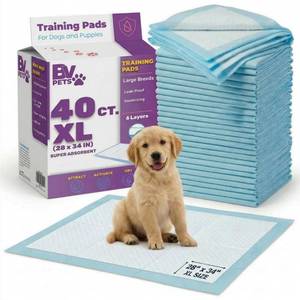 lot 22115 image: BV Puppy Pads XL 40 Count 34x28 - Leak-Proof Pee Pads for Dogs with 6-Layer Design, Rapid Dry Sheet & Attractant - Dog Pad Extra Large with Odor Control - Perfect for Big Dogs & Indoor Use - Retail $24