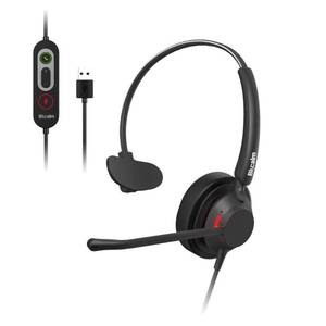 lot 22141 image: Blucalm USB Headset with Microphone for PC, Single Ear Wired Headset with Noise Canceling Mic for Work, Lightweight Computer Headset with in-line Control for Call Center, Teams, Zoom, WFH - Retail $26