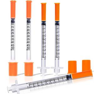 lot 22147 image: 0.5ML Syringe, Lab Supplies Syringes 31G 516 Inch, Individually Wrapped, Pack of 100 - Retail $27