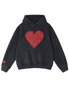 lot 22160 image: FAIABLE Hoodies for Women Heart Patch Couples Hoodies Sweatshirts Heavyweight Heart Hoodie 2026 Valentines Day hoodies Women Black-M - Retail $60