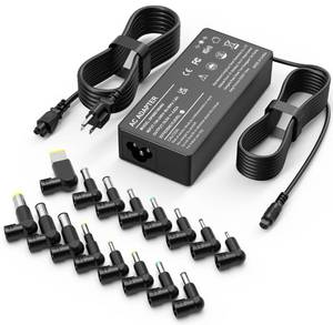 lot 22743 image: XOUBZ 90W Universal Laptop Charger Compatible with HP Lenovo Dell Acer Asus Toshiba IBM Fujitsu Notebook Ultrabook Chromebook Computer Charger AC Adapter Power Cord with 16 Tips - Retail $15