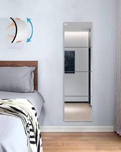 lot 29915 image: SAFEE MRROR Wall Mirrors for Bedroom Door,Unbreakable Full Length Wall Mirrors Tiles,shatterproof Mirror for Kids 4 Pack 10 x10,Workout for Home Gym Body,Closet Mirror Wall Home Gym - Retail $10