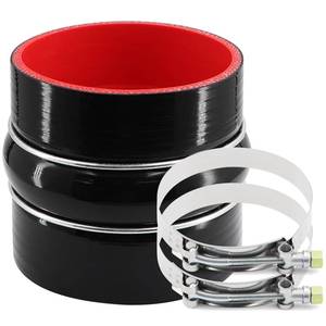 lot 29918 image: High Performance Straight Silicone Hump Coupler ID 3-34 Inch 4-Ply Reinforced with 2 Protective Steel Rings, Wall Thickness 5mm, Length 4 Inch Suitable High Level Turbo Pipe - Retail $18