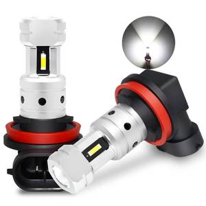 lot 29935 image: PHINLION H11 H8 LED Fog Light Bulbs, Super Bright 3800 Lumens H16 Fog Lights Replacement for Cars, Non-polarity, 6000K Xenon White, Pack of 2 - Retail $20
