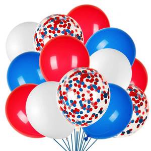 lot 29957 image: JOYYPOP 80Pcs Red White and Blue Latex Balloons with Confetti Balloons for 4th of July Decorations Independence Day Patriotic Anniversary - Retail $9