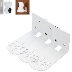 lot 31671 image: Sumnacon 3PCS Wall Mount Camera Shelf- Metal Small Wall Shelf with Adhesive,Universal Small Floating Shelf for Security Cameras, Speakers,White - Retail $10