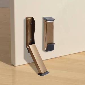 lot 31707 image: 2 Pcs Kickdown Door Stopper, No-Drilling Door Holder to Keep Door Open, One Touch Flip Down Door Stop (Copper Gold)