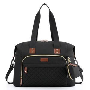 lot 31728 image: Tuwubi Diaper Bag Tote,Baby Diaper Bag with Pacifier Case Large Travel Diaper Tote Caddy for Mom and Dad Multifunction Large Baby Bag - Black - Retail $24