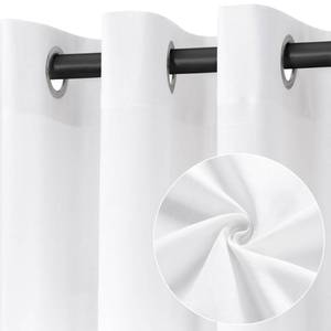 lot 22183 image: Jowels White Curtains 90 Inch Length 2 Panels for Living Room Bedroom, Light Filtering Sheer Curtains 90 Inches, Elegant Modern Grommet Semi Sheer Soft Privacy Drapes 40 Wide Beige - Retail $140