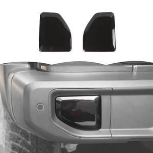 lot 22194 image: RT-TCZ Smoked Black Rear Fog Light Lamp Trim Cover Decoration Exterior Accessories for Jeep Wrangler JL JLU 2018-2025 - Retail $24