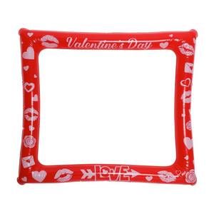 lot 29987 image: Fumwase Inflatable Valentines Day Photo Frame Prop 30x26 Photo Booth Romantic Funny Selfie Props for Weddings Anniversaries Party Supplies - Retail $9