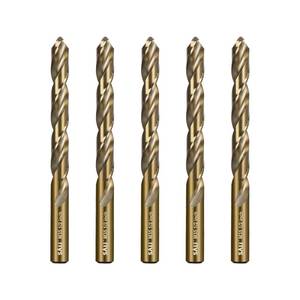 lot 29988 image: SALI Cobalt Drill Bit Set, 5Pcs 12 M35 High Speed Steel Jobber Length Drill Bit Kit for Hardened Metal, Stainless Steel, Cast Iron, Wood and Plastic, with Index Storage Case - Retail $35