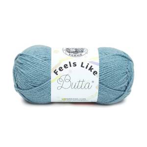 lot 29999 image: Lion Brand Yarn Feels Like Butta Soft Yarn for Crocheting and Knitting, Velvety, 1-Pack, Dusty Blue - Retail $5