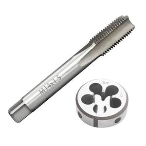 lot 30000 image: M14 x 1.5mm Metric Tap And Die Set,M14 x 1.5mm High-Speed Steel Machine Tap Die Set,Thread Tap And Round Thread Die Right Hand (M14 x 1.5mm) - Retail $2,229