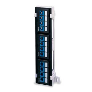 lot 30001 image: Leviton QuickPort 12-Port Patch Block, 49255-Q89, Black - Retail $17