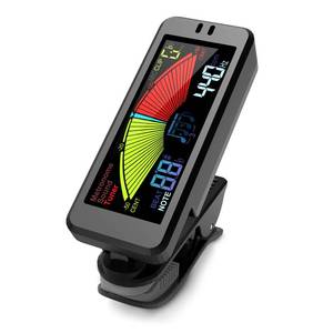 lot 30046 image: Digiroot Guitar Tuner, Clip On 3-in-1 Metronome Tuner Tone Generator with LCD Color Screen for Guitar, Bass, Violin, Ukulele, Chromatic, Clarinet, Trumpet, Flute, All Instruments - Retail $26