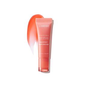 lot 30048 image: LANEIGE Lip Glowy Balm, Grapefruit Sheer Tinted Lip Moisturizer with Shea Butter, for Hydrating Shine & Soft Lips - Retail $19
