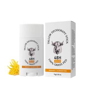 lot 30068 image: Tallow Deodorant, Women & Mens Deodorant Stick with Grass-Fed Beef Tallow - Bergamot Scented,48-Hour Odor Control, Invisible Cream Stick for Underarms and Private Parts, Aluminum-Free - Retail $10