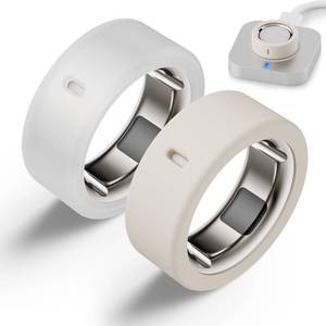 lot 31743 image: Snyeest Protector Compatible for Oura Ring 4Gen 4 CeramicGen 3 Cover,Silicone Anti-Scratch Elastic Ring Finger Case Woking Out Gym for Women Men- ClearStralight-S for 4567 - Retail $6
