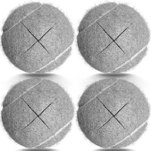 lot 31765 image: ZUJEAM Tennis Balls for Walkers, Pre Cut Walker Glide Balls for Chairs, Desks, Furniture Legs and Floor Protection, Heavy Duty Long Lasting Felt Pad Glide Coverings - 3PCS Gray - Retail $7