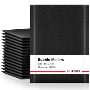 lot 45147 image: Fuxury Bubble Mailers 6x10 100 Pack Black Padded Envelopes Usable Size 6x9 Thick Mailing Envelopes Bubble Opaque Padded Mailers Shipping Bags for Mailing Jewelry Makeup Small Business#0 - Retail $26